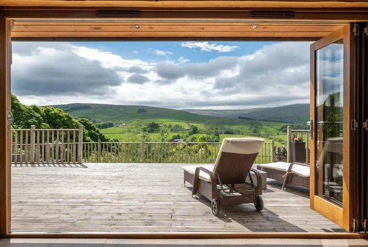 Remote Log Cabin in Cumbria with views across the valley